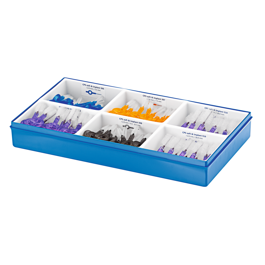 Curaprox CPS Implant interdental brushes chairside box