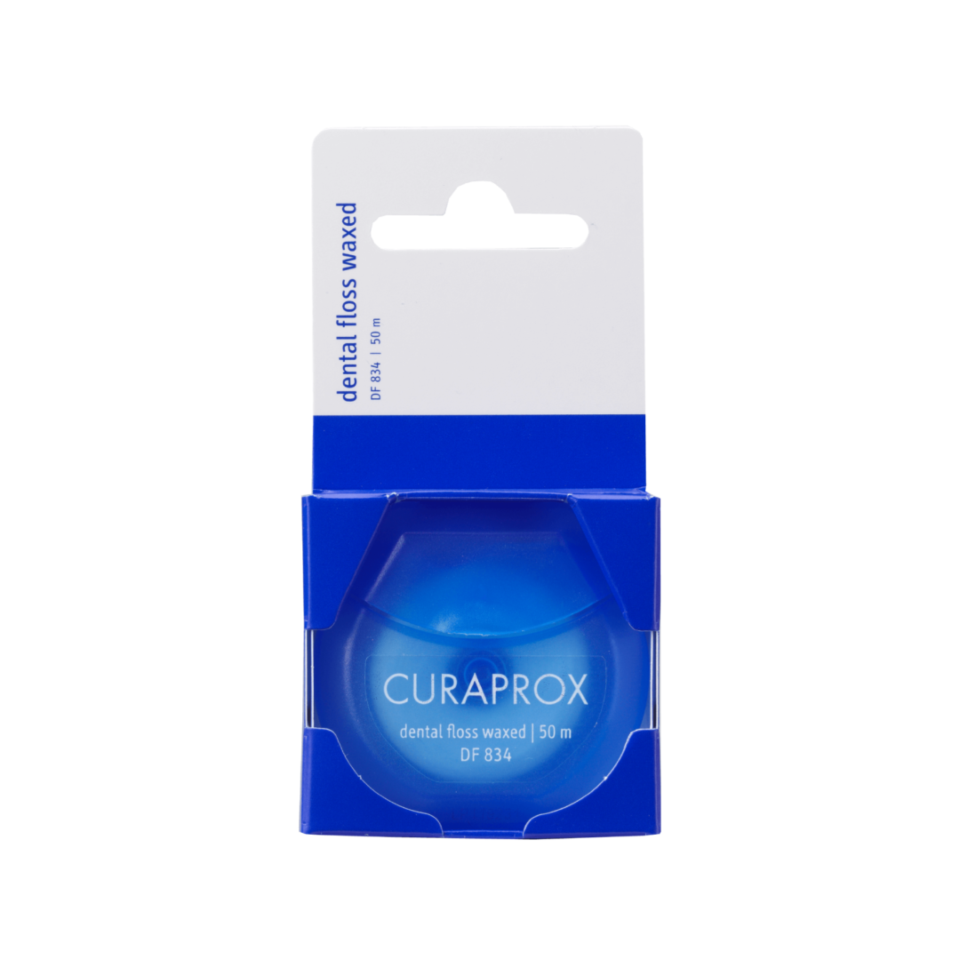 Curaprox DF 834 Waxed Floss For Adults And Children 50m