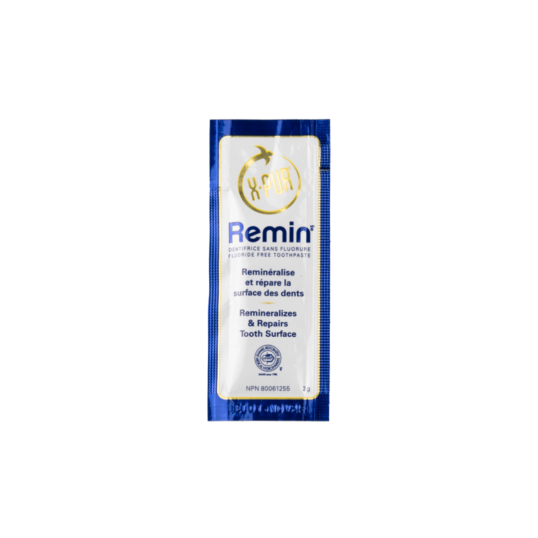 X-PUR Remin Toothpaste Samples Sensitivity Treatment for your Patients with a 70 g Pouch (Maximum of 25 Cards)