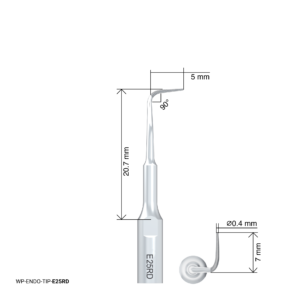 Retropreparation Endodontic Tips - E25RD, 5 mm, Right