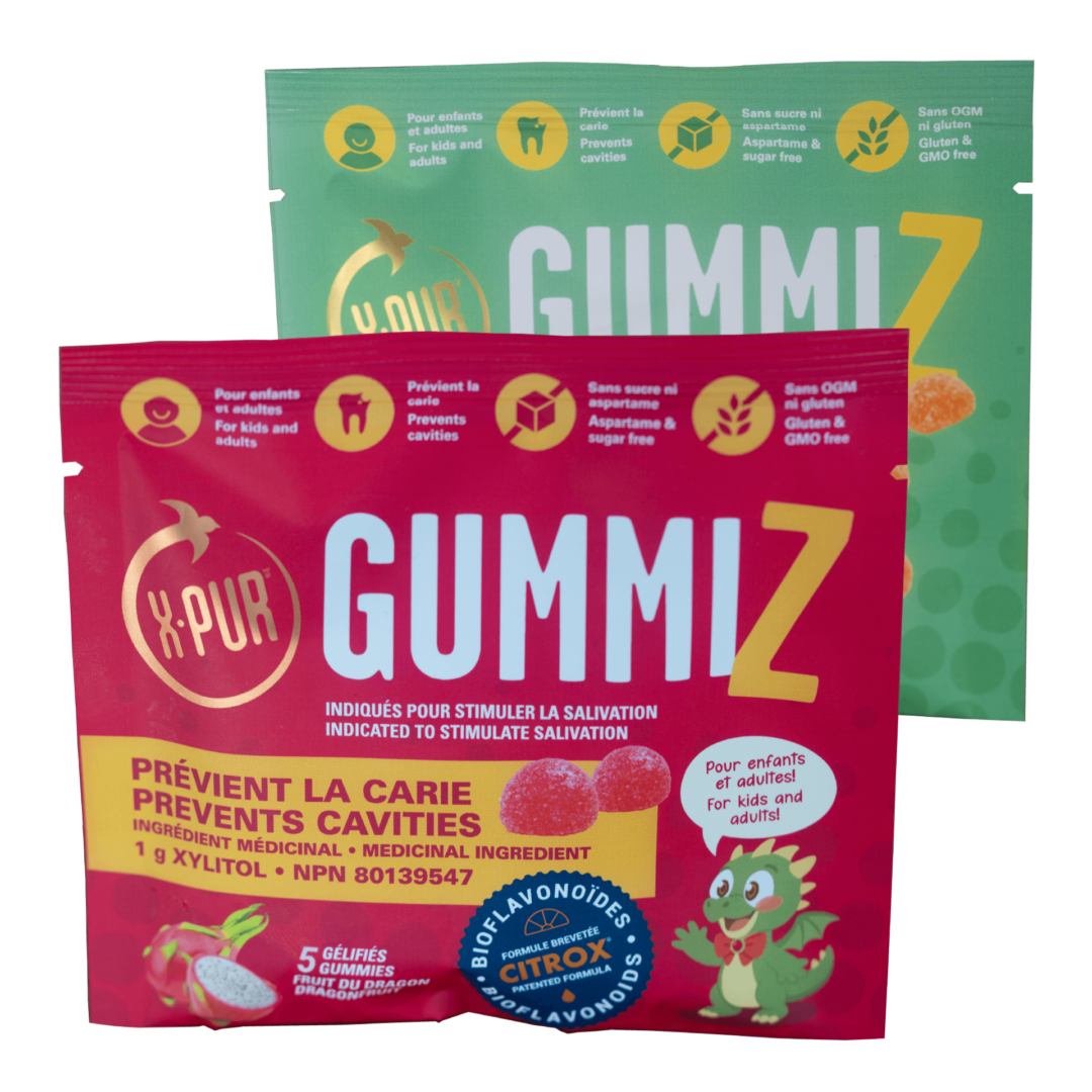 X-PUR GummiZ Samples Xerostomia Caries Treatments for your Patients 12 Packs of 5 Gummies